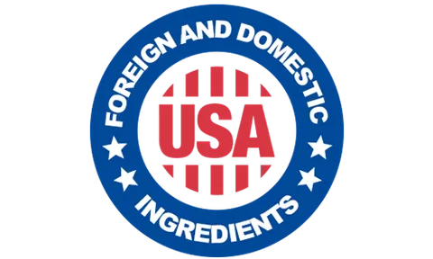 Foreign and domestic ingredients, made in the USA